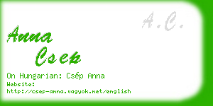 anna csep business card